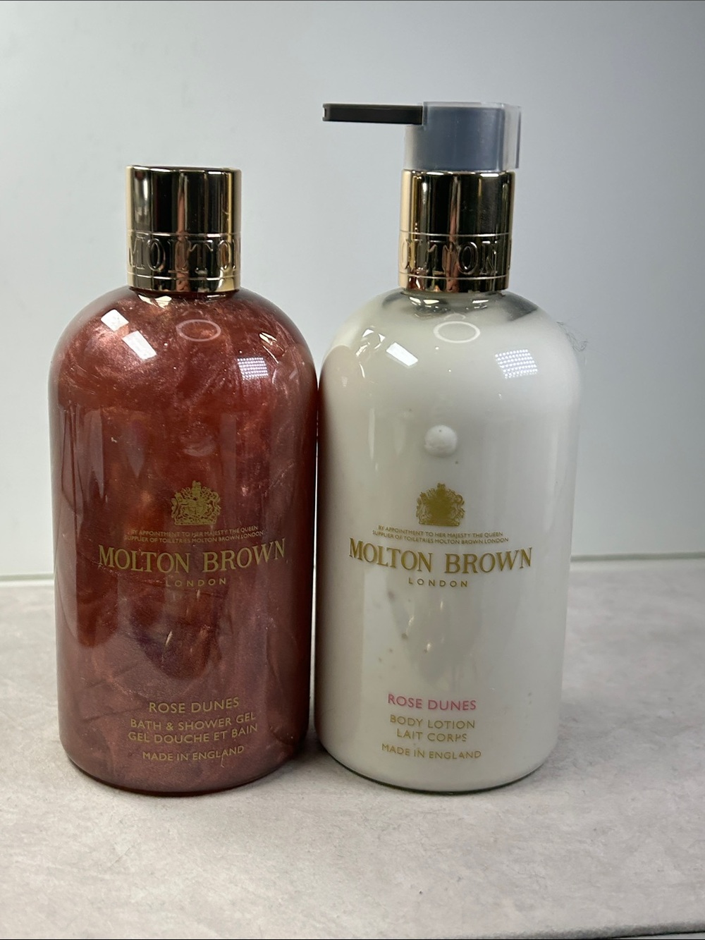 Molton Brown Rose Dunes Bath & Body Set- Shower Gel & Body Lotion